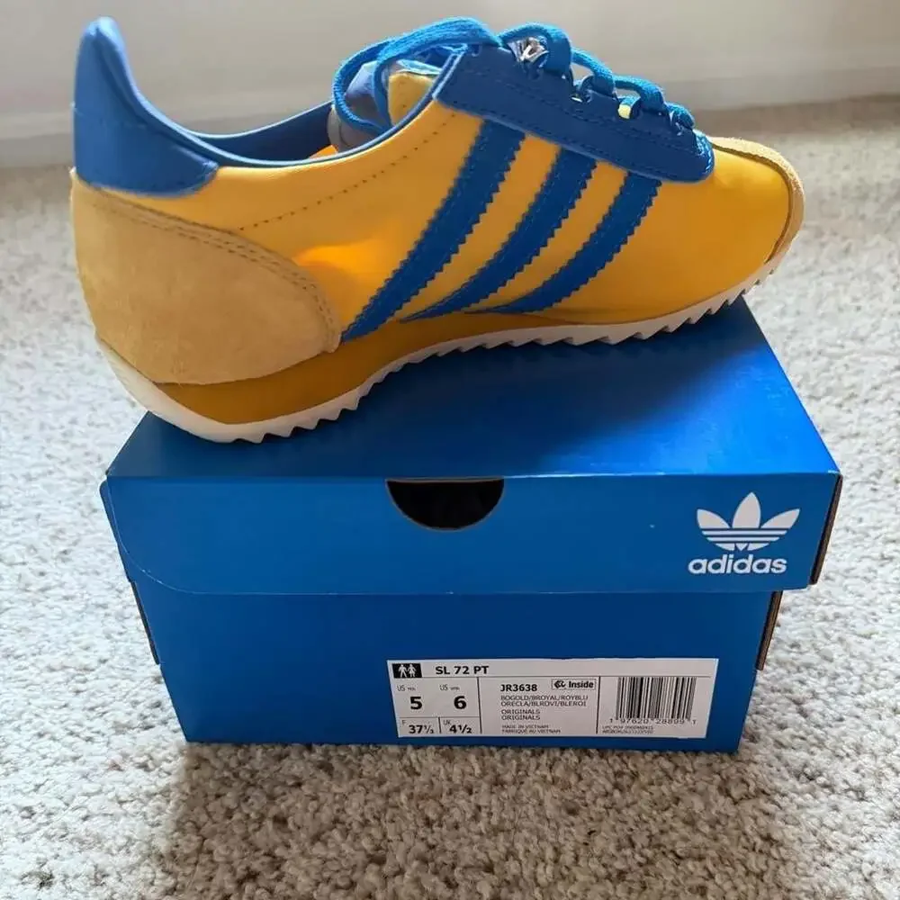 Adidas SL 72 PT Bold Gold Royal Blue Sneakers JR3638